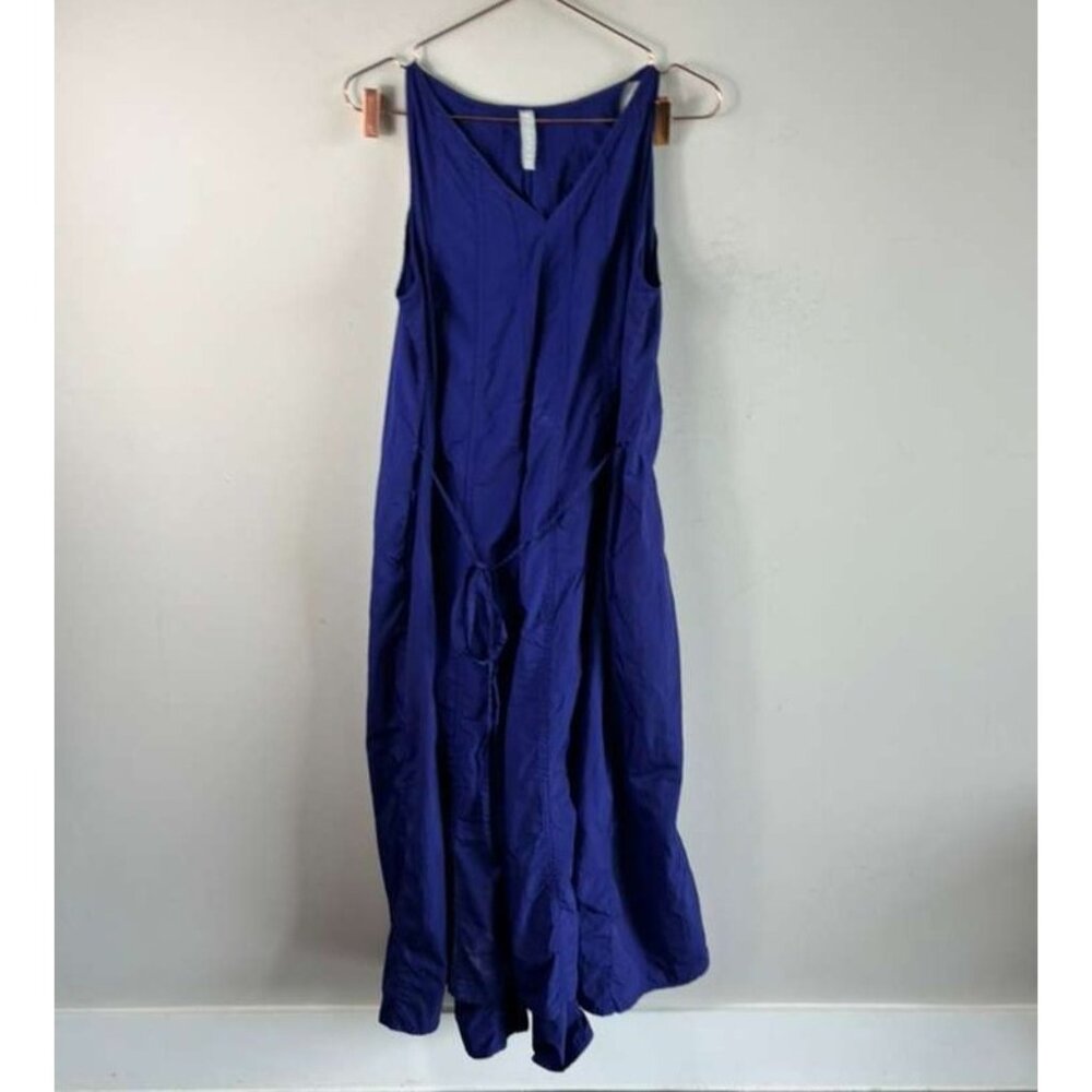 Athleta Womens Canopy Parachute Maxi Dress Poseidon V-Neck Pockets Blue Size XS - Picture 2 of 10